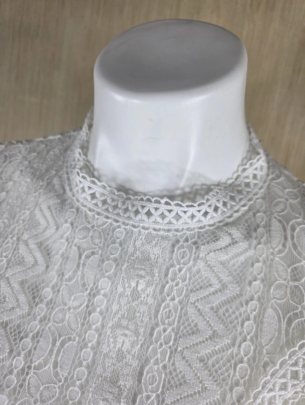 ZARA White Lace Top L Lined Romantic Victorian Cottagecore NWOT Coquette Fairy